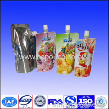 Doypack Fruit Juice Spout Aluminum Foil Pouch 